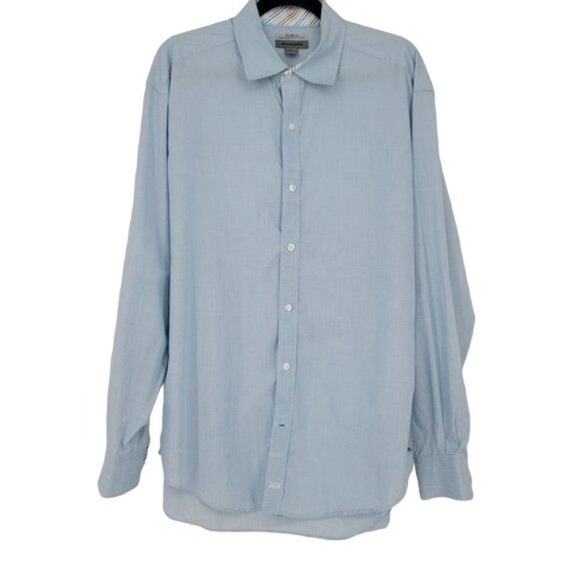 Johnston & Murphy Men's Checkered Print Cotton Tailored Fit Button Shirt Size XL - Picture 1 of 4